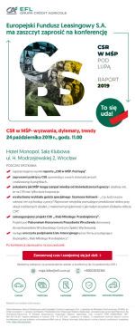 Konferencja „CSR w MŚP – wyzwania, dylematy, trendy”. Wrocław 24 października 2019 r.