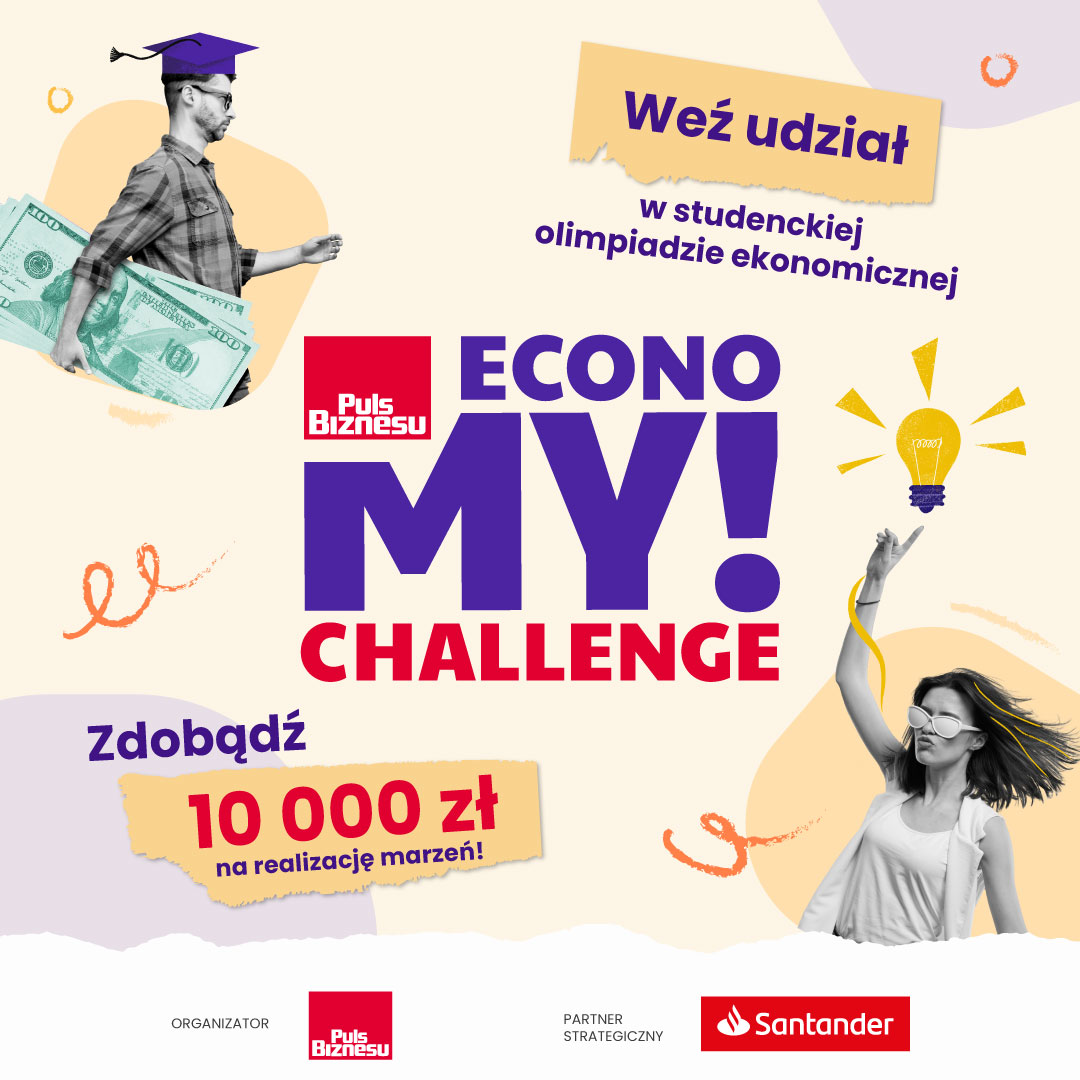 Santander Bank Polska zaprasza do udziału w EconoMY! Challenge – wielkim teście wiedzy ekonomicznej. Do wygrania nawet 10 000 zł i inne nagrody.