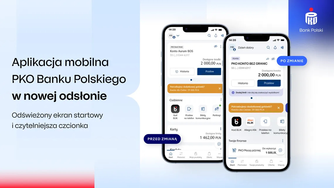 PKO Bank Polski odświeża aplikację mobilną – nowy wygląd i większa wygoda użytkowników